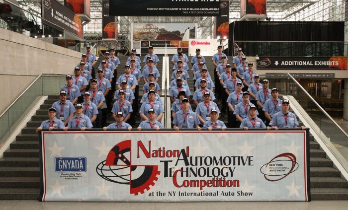 group of students at the GNYADA automotive technology competition
