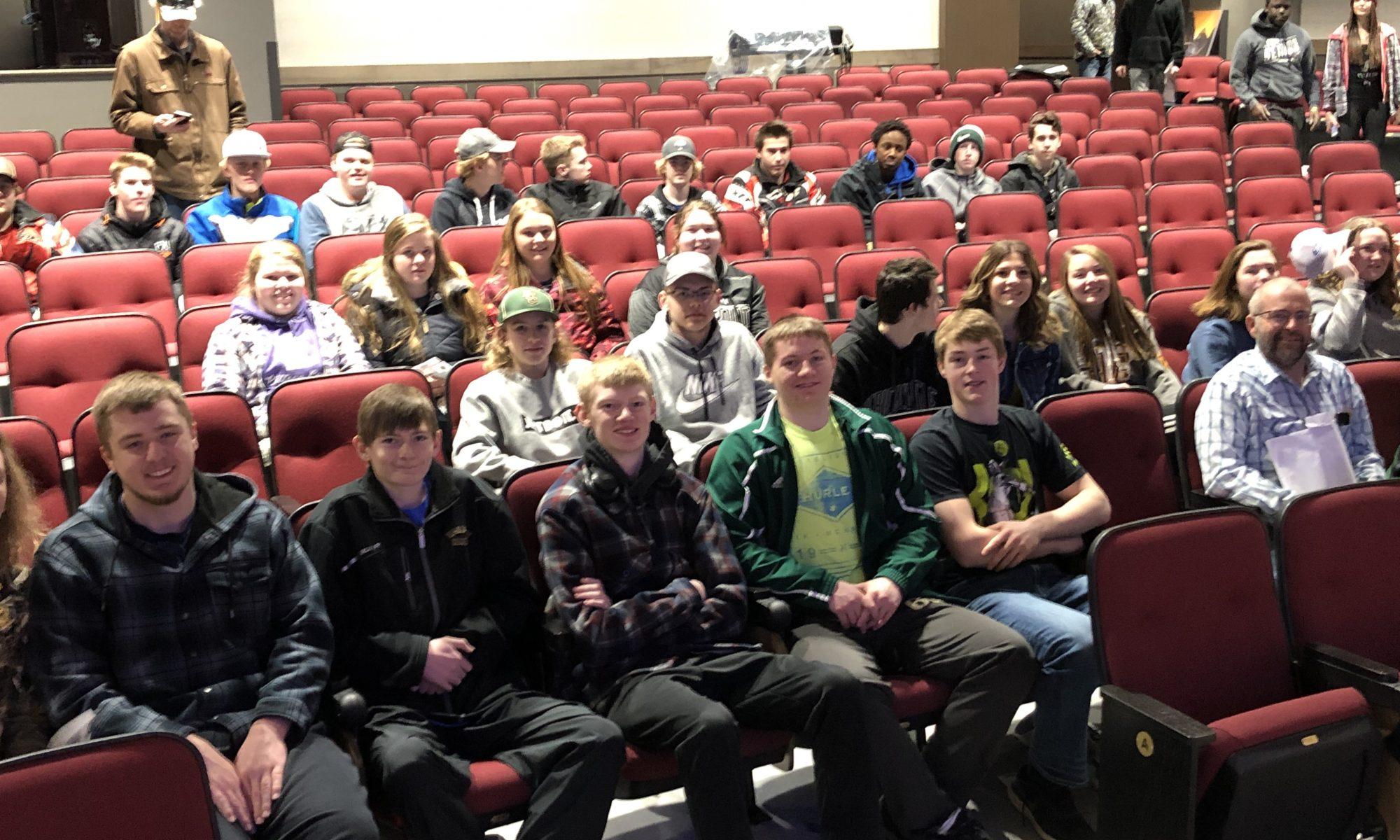 Students in an auditorium