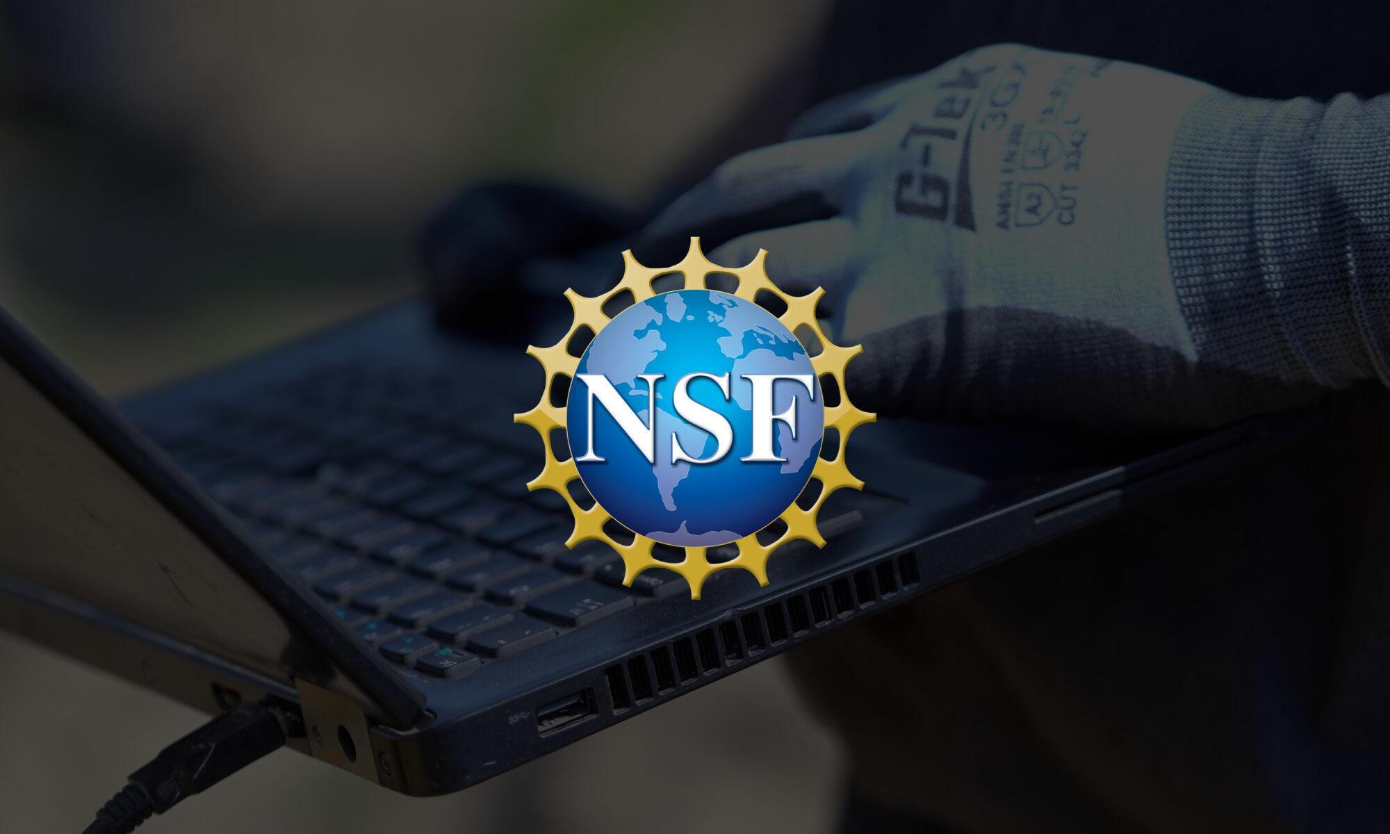 NSF logo on dark background
