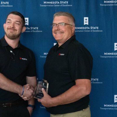 TCOE Award winner and colleague